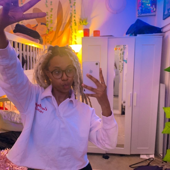 FOREVER 21 COLLARED CROPPED SWEATER - Picture 7 of 8